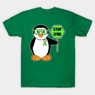 Stop Lyme! Awareness Cartoon Penguin T-Shirt